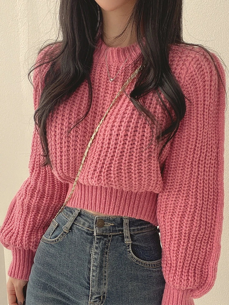 Women's Loose Knitted Sweater - Trendy, Cozy, and Stylish for Fall & Winter