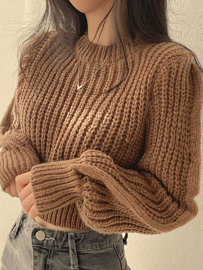 Women's Loose Knitted Sweater - Trendy, Cozy, and Stylish for Fall & Winter