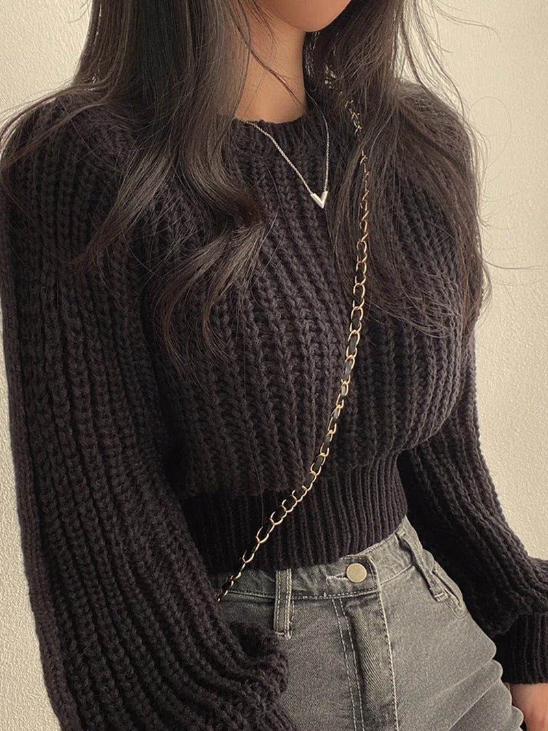 Women's Loose Knitted Sweater - Trendy, Cozy, and Stylish for Fall & Winter